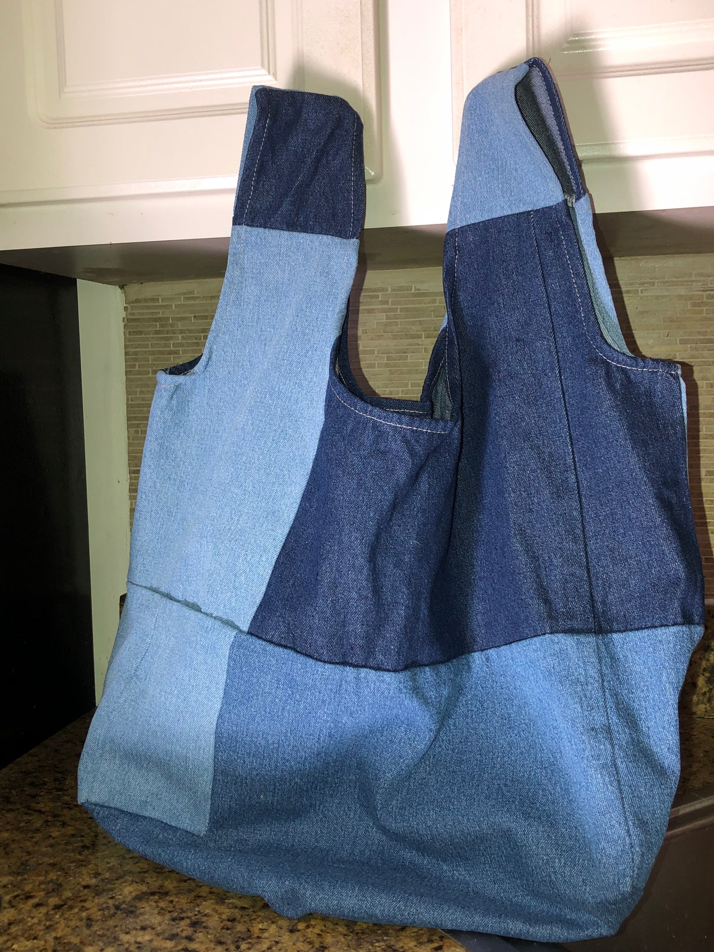 Denium Patch Big Tote Bag