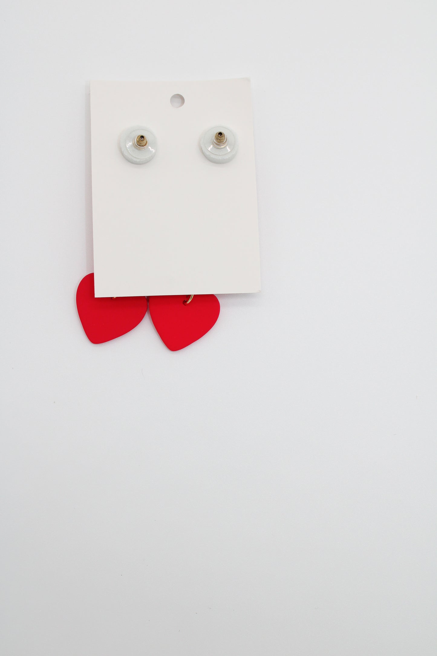 Red Heart Eye Drop Earrings