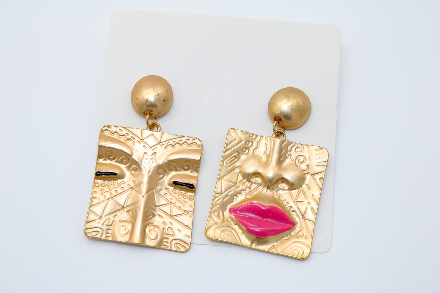 Aztec Gold Face - Eartrings