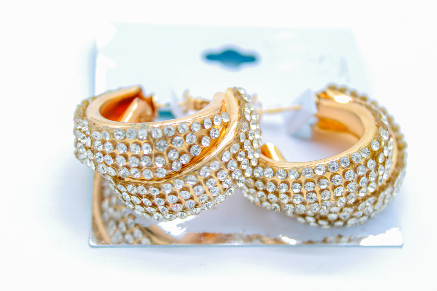 Diamond rhino hoop - earrings