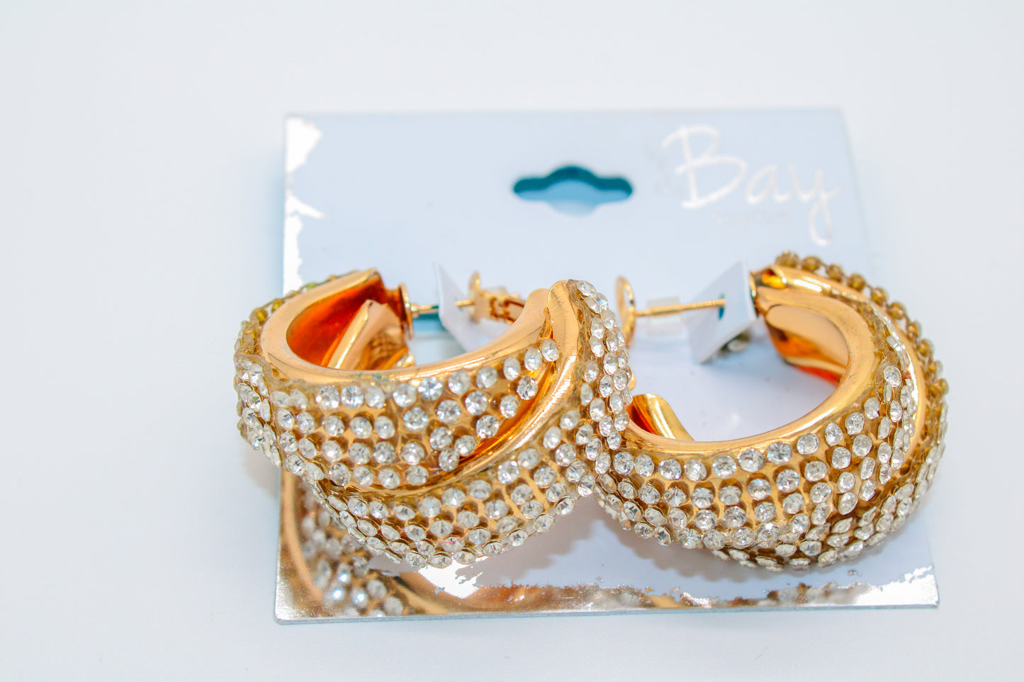 Diamond rhino hoop - earrings