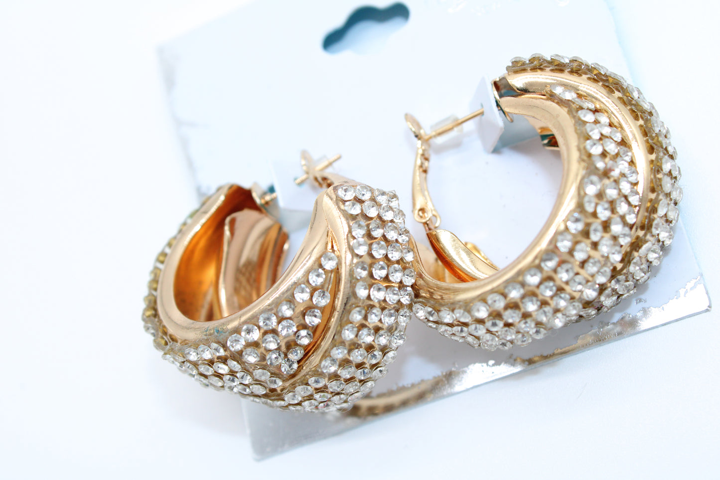 Diamond rhino hoop - earrings