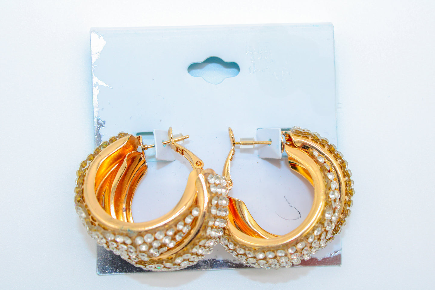 Diamond rhino hoop - earrings