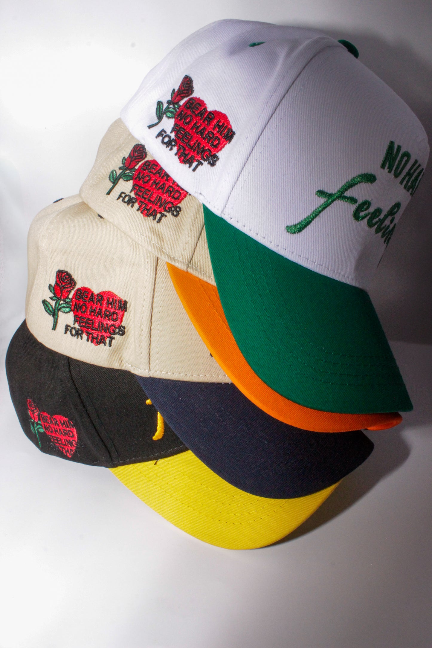 NO HARD FEELINGS (Green & White) - SNAPBACK