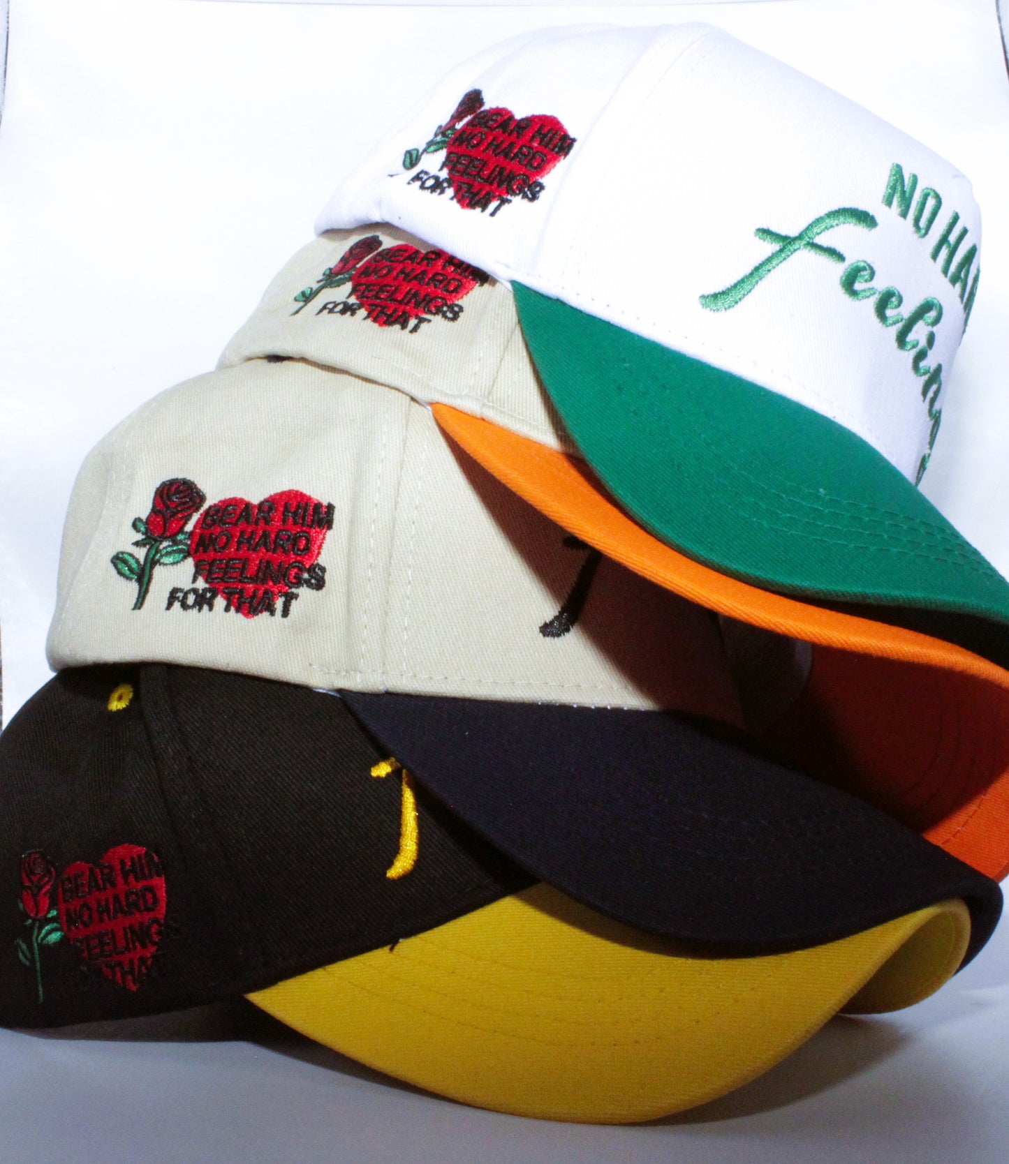 NO HARD FEELINGS (Green & White) - SNAPBACK
