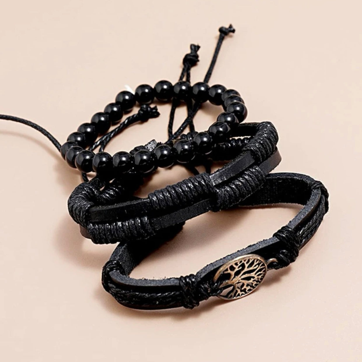 3pcs Men Tree Decor Bracelet