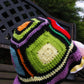 Multi colored knitted- bucket hat
