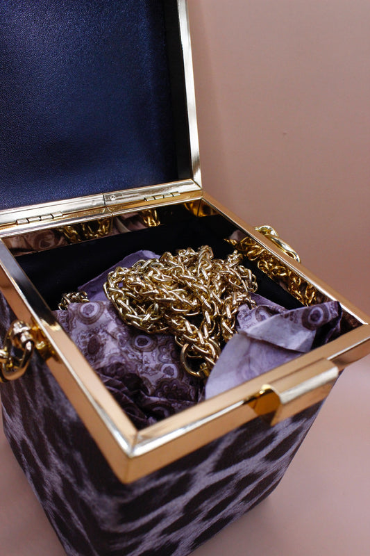 Snow Leopard Box - Handbag