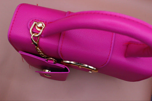 Pink Square tote handbag