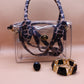 Clear Cheetah mini tote