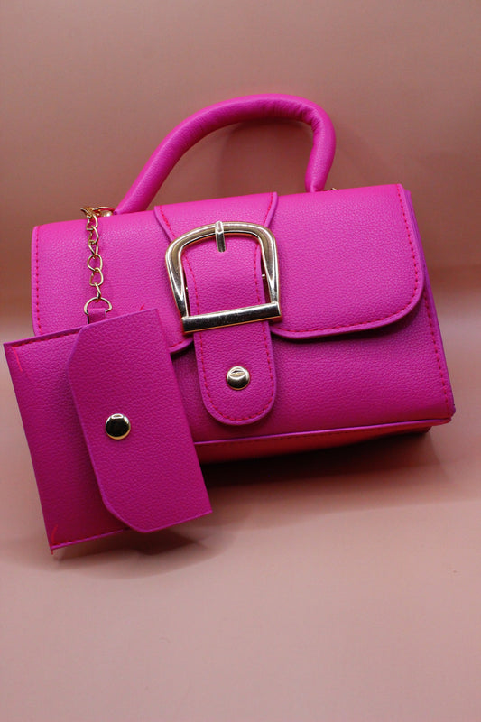 Pink Square tote handbag
