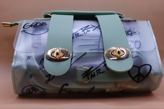 Graffiti SeaGreen Clutch