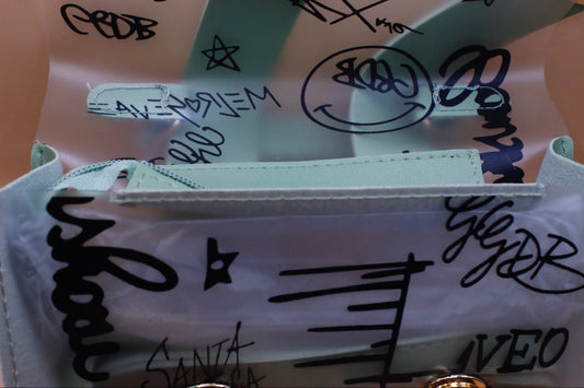 Graffiti SeaGreen Clutch